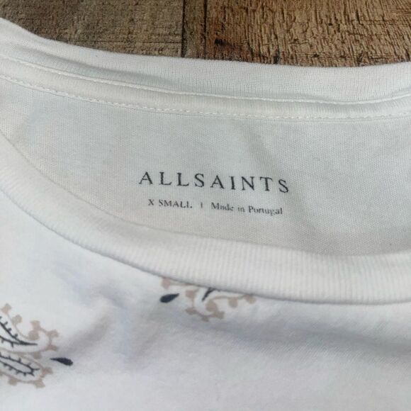 Allsaints bandana Daisy t shirt chalk white all saints - Picture 12 of 12